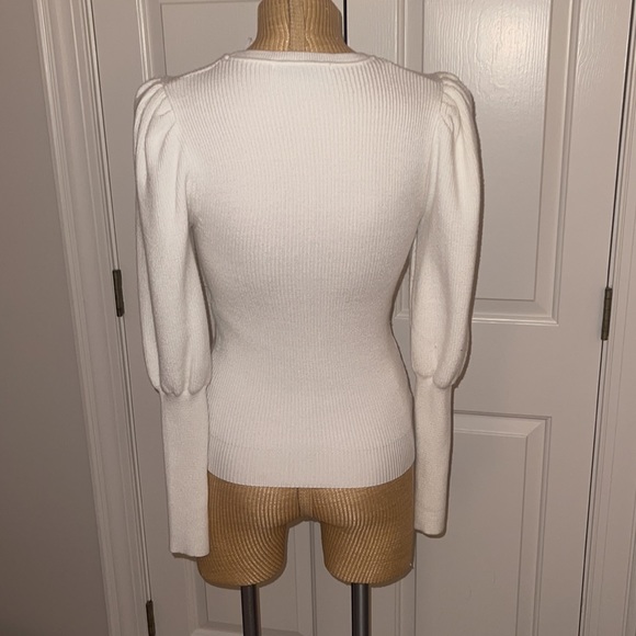 Zara White Sweater with gold buttons - Picture 9 of 9